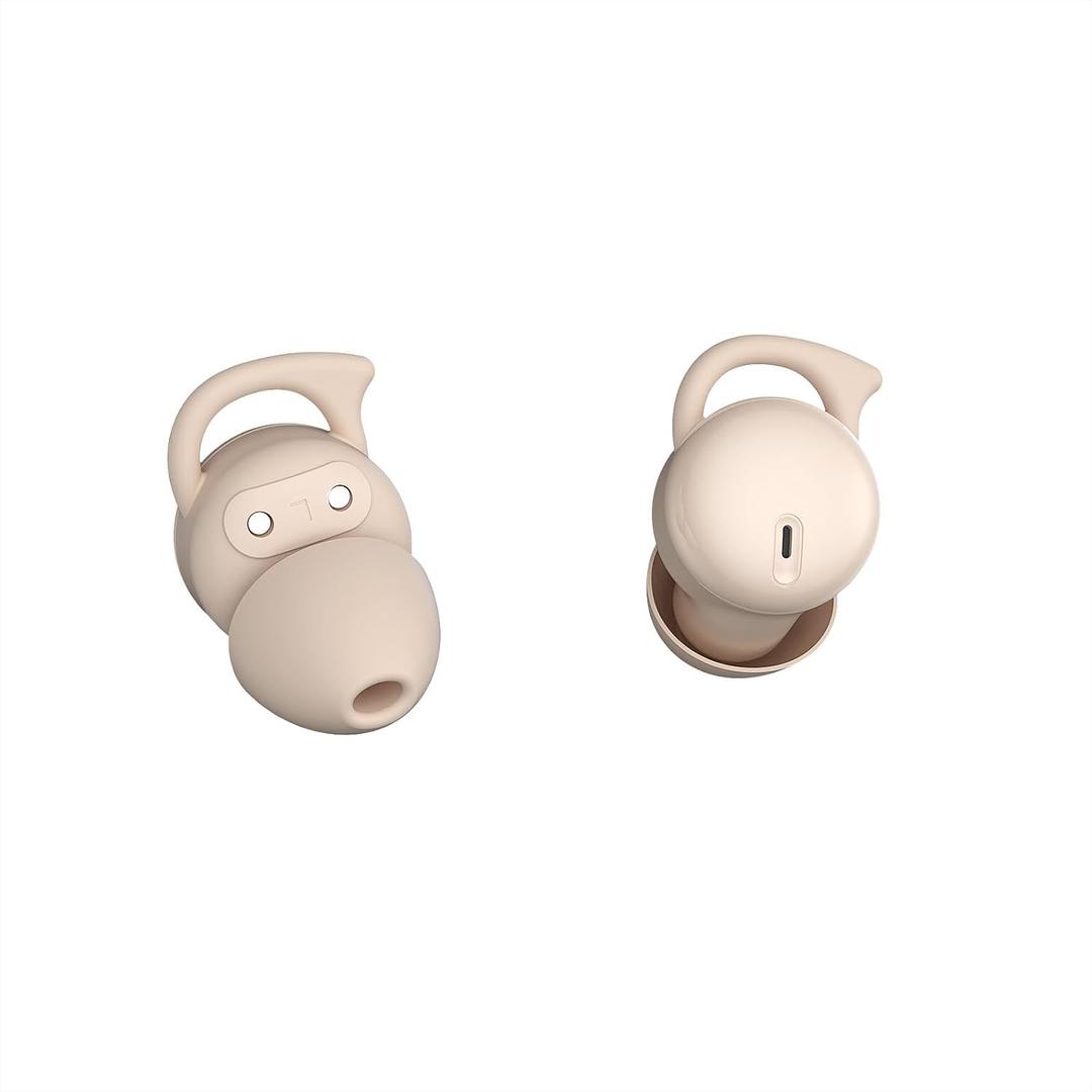 Invisible Sleep Headphones,Sleep Earbuds for Side Sleepers,Small Comfortable Fit Noise Blocking Sleep Earbuds,Bluetooth 5.3 Wireless Earphones, in-Ear Ear Buds for Sleeping (Beige)