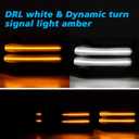 Bestview Sequential Switchback LED Side Mirror Turn Signal Marker Light for 2020-2023 Chevy Silverado GMC Sierra 2500 3500 Tow Mirror Lamps, Smoked Lens Dynamic Amber&White,Pack of 2