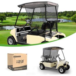 10L0L Golf Cart Sun Shade Cover for Club Car DS Precedent and EZGO TXT RXV, UV Heat Resistant Sunshade Curtain