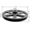AK84-3/4 V Belt Pulley 3/4 inch Bore 8.25" OD,Mechanical Pulleys Cast Iron for A 3L 4L V-Belts,AK8434 Sheaves