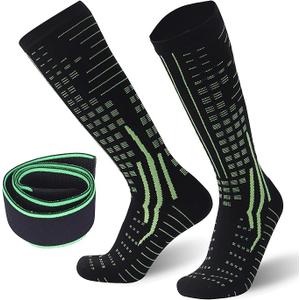 Merino Wool Waterproof Socks, Men Women Knee High Breathable Hiking Running Socks 1 Pair, Size S