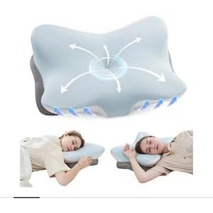 Cervical Pillow for Neck and Shoulder, Contour Memory Foam Pillows, Ergonomic Neck Support Pillow for Pain Relief, Side Back Stomach Sleepers with Pillowcase