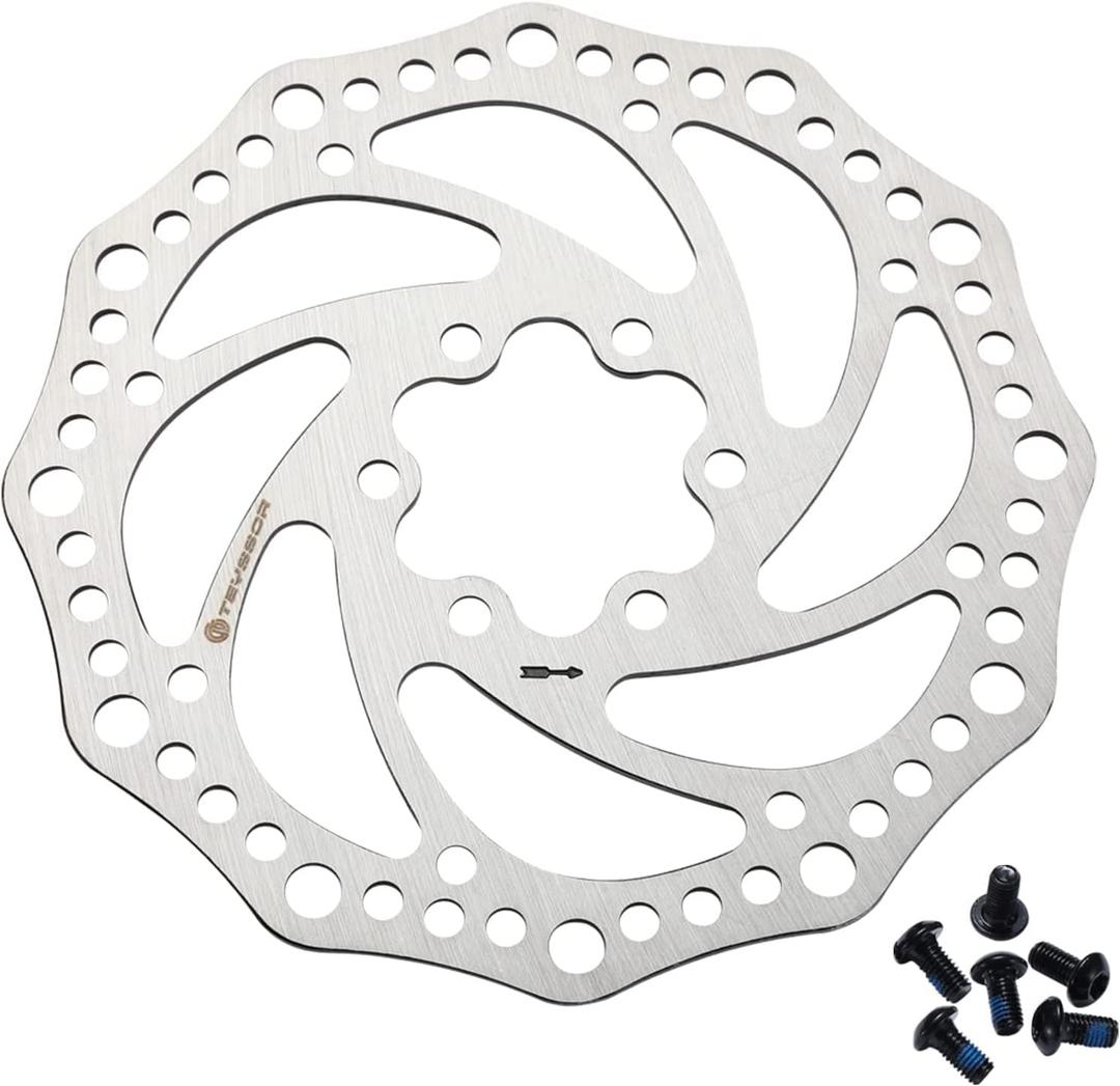 Teyssor  180mm Bike Disc Brake Rotor with 6 Bolts Fit for Road Bike Mountain Bike BMX MTB