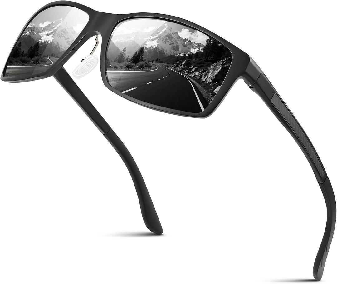 Polarized Sports Sunglasses for Men and Women - Ultra-Light Al-Mg Alloy, Glare-Busting & Comfort-Fit for Running