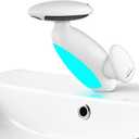 LED Bathroom Faucet with Multicolor Light, 360 Swivel & Pull-Out Spout, 4 Spray Modes, Ceramic Cartridge, 9/16 Inch Connection (Elegant White)