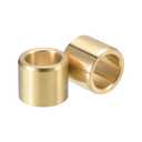Sleeve Bearing, 1/2" Bore x 3/4" OD x 1/2" Length Cast Brass Self-Lubricating Bushing Plain Shaft Bearings 2 Pack