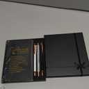 Thenshop 5 Pcs Employee Appreciation Gift Journal with Pen Difference Maker Inspirational Leather Notebook 3 Ballpoint Pens Box Thank You Gift for Coworker Teacher Volunteer Social Worker(Black)