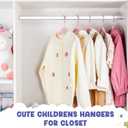 HOUSE DAY Velvet Kids Hangers 60 Pack, Premium Childrens Hangers for Closet, Ultra Thin Cute Clothes Hanger, Non Slip Small Felt Hanger 14 Inch for Kids Clothes, Blush Pink