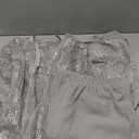 Senunlia 3 Pieces Chiffon Lace Mother of The Bride Pant Suits with Jackets Sequins Wedding Guest Dresses for Women Size 16, Silver