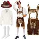 Spooktacular Creations Men’s German Bavarian Oktoberfest Costume Set, Beer Costume for Adults Halloween and Beer Festival, XL