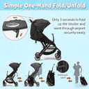 COOL KIDS Portable Stroller with Automatic FoldLightweight Umbrella Stroller with Pop Out Sun CanopyCompact Strollers for Travel(Black)