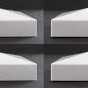 True 5x5 (127mm x 127mm) Plastic Pyramid Vinyl Fence Post Cap Black or White Multiple Quantities for True Actual 5" x 5" Vinyl Posts (4, White)