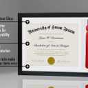 Americanflat 11x16 Graduation Frame - Shatter-Resistant Glass - Fits 8.5x11 Diplomas with Tassel Opening - Engineered Wood Diploma Frame with Tassel Holder for Wall Display - Black
