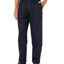 Dockers® Men's Big & Tall Classic Fit Signature Khaki Lux Cotton Stretch Pants - Pleated (Regular and Big & Tall), Dockers Navy, 46W x 30L