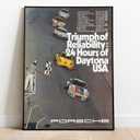 Historic Pictoric Porsche Race 1975 - Vintage USA Poster Print (11in x 14in)