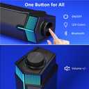 Jeecoo M20 Bluetooth Computer Speakers for PC Desktop Monitor, Gaming PC Sound Bar - Wired USB-Powered, Superb Stereo Sound, with Gradient RGB Lighting - Combine/Separate to Customize Your Desk