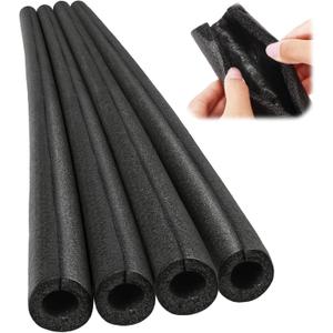 Amylove 12 Pcs 3.3 Feet Foam Pipe Insulation Foam Tube Insulating Water Pipe Pool Swim Noodles Pre Slit Heat Preservation Pipes Covers for Tubing Outdoor Winter Freeze Protection (Black, 1/2 Inch)