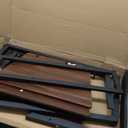 FITUEYES Design 4-Tier AV Media Stand Corner Shelf for Record Player Wooden Stereo Cabinet Audio Rack Tower with Height Adjustable Wooden Shelves for ps4 (Walnut)