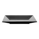 GET ML-103-BK Melamine Break-Resistant Square Dessert Plates, 8", Black (Set of 12)