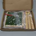 Baseball Display Case with Wood Stand & Grass Pad - Acrylic Collector Box for Signed Baseballs Featuring Bat-Shaped Supports Man Cave Sports Decor