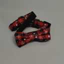 Malier Christmas Dog Collar and Bow tie with Classic Snowflake Pattern, Adorable Collar with Light Release Buckle Pet Accessories for Puppy Dogs Cats Pets (Small)