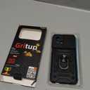 Armor Case for Motorola Moto G84 5G, Shockproof TPU+PC Cover with Sliding Cover and Ring Kickstand - Black