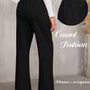 Ficerd Women's Wide Leg Sweatpants, High Waisted Baggy Flared Pants Straight Leg Loose Joggers with Drawstring Pockets (Black)