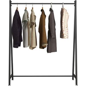 DR.IRON Black Metal Clothing Rack, Industrial Clothes Rack with Top Rod Heavy Duty Clothing Rack for Hanging Clothes for Home Bedroom,Clothing Store, Laundry Room