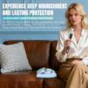 Furniture Salve for Leather - 4oz Professional Furniture Restorer, Polisher & Moisturizer for Couches, Chairs, Tables - Conditioner for Leather, Vinyl & Wood Surfaces - with Brush & Towel (BLUE)