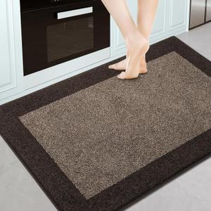 DOMUSTEX Machine Washable Kitchen Rug 32" x 48", Non Slip Indoor Door Rug, Absorbent Entrance Runner Rug for Bedroom, Hallway, Bathroom, Floor