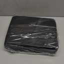 Airplane Seat Cushion Portable Travel Cushion for Comfort Foldable Stadium Pad with Breathable Fabric Seat Pad Perfect for Long Flights, Office, Bleacher, Camping (Plus Size - 18.9'', Black)