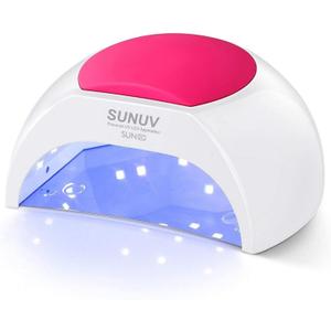 SUNUV SUN2C 48W UV Light for Nails, UV LED Nail Lamp with 4 Timer Settings, Curing Lights Compatible with All Gel Polish Rose