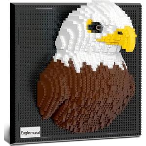 Eagle Bird Animal 3D Wall Art Micro Mini Building Blocks Set for Adults, Unique Home Wall Decor or Table Display, No Compatible with Lego, Ideal Birthday Christmas Toy Gift for Teens (1924 PCS)
