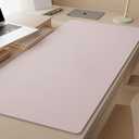PU Table Pad - Non-Slip Waterproof Desk Protector, Easy Clean Heat Resistant Table Cover for Office/Home/Kitchens (Pink,80x140cm) (31.5*55.1inches)