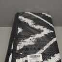 OLANLY Outdoor Rug 9x12 ft Waterproof, Outdoor Plastic Straw Rug with Geometric Pattern Clearance, Reversible RV Mat for Patio, Camping, Balcony, Deck, Backyard, Black & White