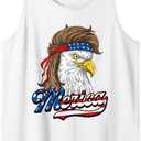 Merica - Patriotic USA Eagle Of Freedom - 4th of July Tank Top S S, White
