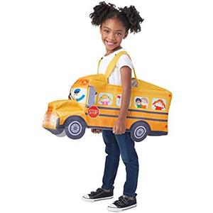 Seasons Halloween Costume Light And Sound School Bus Costume For 3-5 years Child