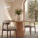 VASAGLE Wooden Dining Chairs Set of 2, Upholstered Kitchen Chairs