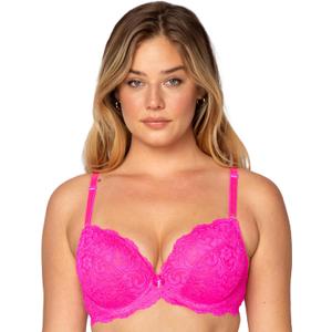 Smart & Sexy Women's Signature Lace Push-up Bra - Perfect for Seeking Effortless Style and Comfort, Size 38DD (Pink)