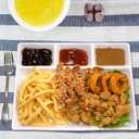 Cinf Divided Ceramic Plate Compartments Sauce Dishes Serving Saucers Bowl Quadrant Shaped Dinner Luncheon Salad Pigment tray Snacks