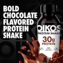 Oikos Protein Shake, Chocolate, 30g High Protein Drinks, Shelf Stable, Ready to Drink, 5g Prebiotic Fiber, 12 fl oz Bottle, 12 Count (EXP 12/24/27)