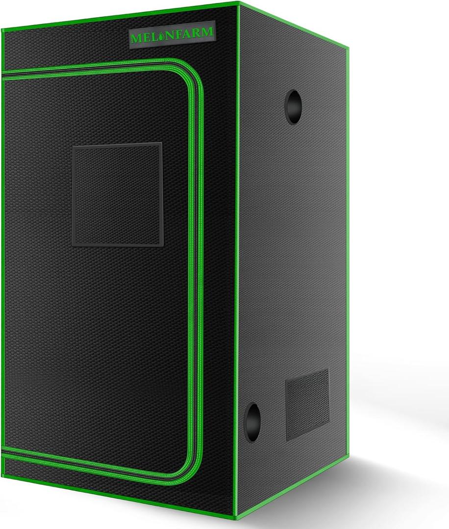 4x4 Grow Tent, 48"x48"x80'' High Reflective 600D Diamond Mylar Canvas with Observation Window and Floor Tray for Hydroponic Indoor Plant Growing