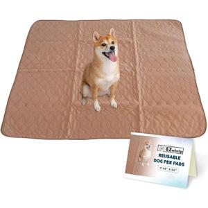 EZwhelp Reusable Dog Pee Pads - Waterproof Training Pads for Dogs - Washable & Sanitary - Rounded Corners - Laminated, Lightweight, Durable - Pet Essentials for Puppy Training and Whelping - 48" x 60"