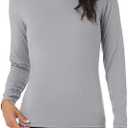 32 Degrees Women's Cozy Heat Base Layer Mock Neck Top - Thermal Long Sleeve Shirt for Winter Layering
