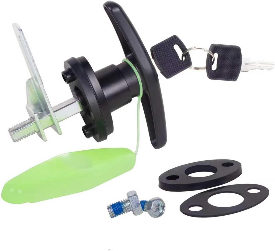 Truck Topper Fastener Heavy Duty T-Handle Lock for Leer/Snugtop Camper Shell - Universal Replacement Locking Handles with Keys, Secure Truck Cap Clamps & Tailgate Lock Accessories (Left Lock)