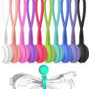 Magnetic Cable Ties 10 PCS Reusable Cable Organizers Earbuds Cords USB Cable Manager Keeper Wrap Ties Straps Bookmark Clips Whiteboard Noticeboard Fridge Magnets for Office, School, Home Organization