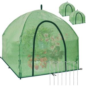 36*36*35.5 Mini Greenhouse Winter Plant Warm Covers - Raised Bed Cover for Seed Starting, Warm Tent Freeze Protection Humidity Domes for Gardening & Winter Shelter and Protecting Plants 2pcs