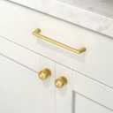 10 Pack Brushed Gold Kitchen Cabinet Knobs 1 Inch(25mm) Cabinet Pulls Drawer Knobs Cabinet Hardware Zinc Knobs for Dresser Drawers