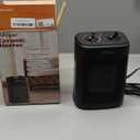 Space Heater, 1500W Electric Heaters Indoor Portable with Thermostat, PTC Fast Heating Ceramic Room Small Heater with Heating and Fan Modes for Bedroom, Office and Indoor Use (Black)