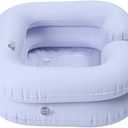 Tookie Inflatable Hair Washing Basin, Inflatable Shampoo Basin for Bedside, Portable Shampoo Bowl for Elderly, Disabled, Pregnant, Injured, Bedridden, Handicapped, Wash Hair in Bed(White)